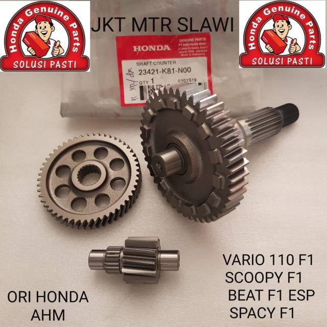 Gear gardan komplit gear comp shaft counter beat f1 scoopy f1 vario 110 f1 ori Honda