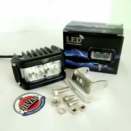 Lampu Tembak Lampu Led Sorot CR7 Body Besi Strobo 2 Titik Rx King