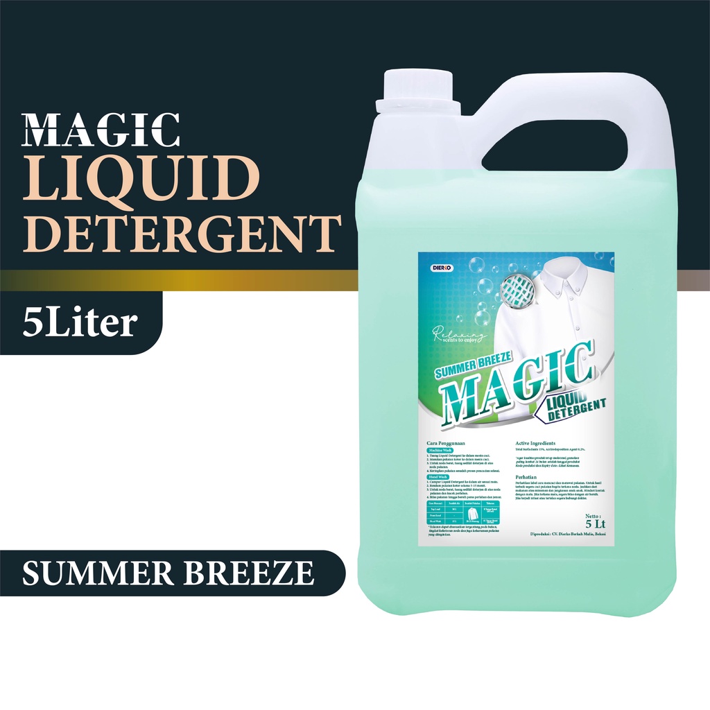 Deterjen Laundry Cair Magic  Premium 5 Liter (Extra Wangi &amp; Extra Bersih)