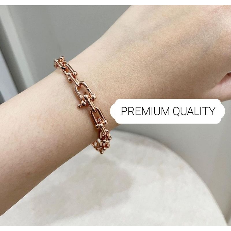 Gelang Titanium Asli  Rosegold Premium Quality Anti karat anti alergi Stainless steel Gt7010