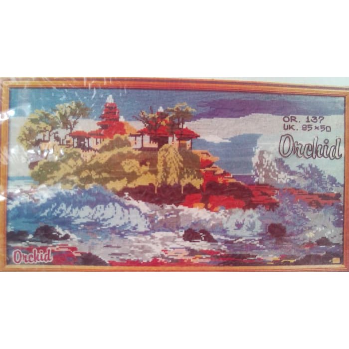 KRUISSTEEK KRISTIK ORCHID MOTIF PEMANDANGAN OR 137