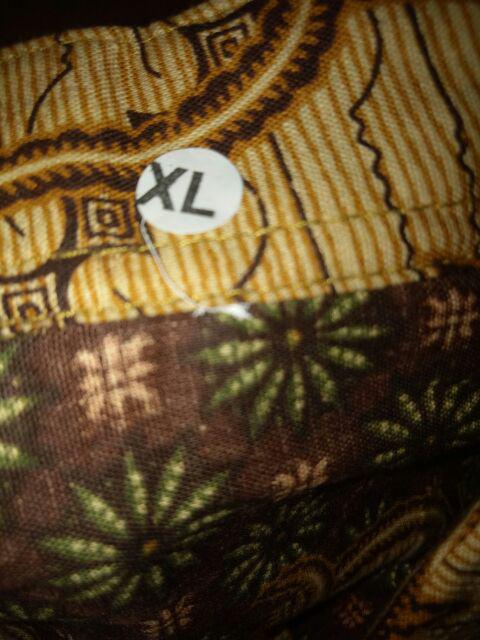 Asifa Batik Hrb026 Kenongo Kemeja Tosca Pendek Pekalongan Padi M L Xl Sogan Tulis Halus Kemeja Batik