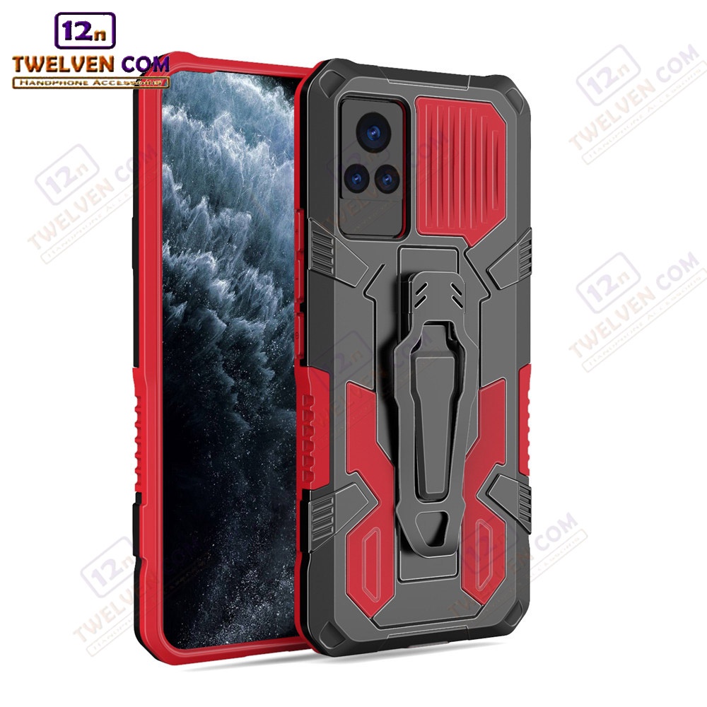 Case Shockproof Vivo V21 Armor Hardcase Stand Clip