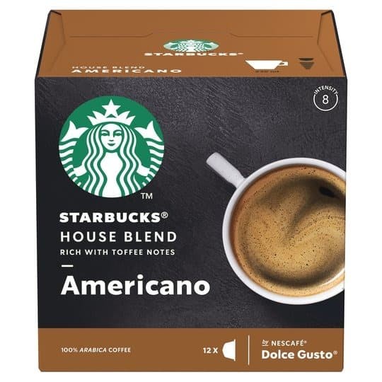 

Nescafe Dolce Gusto NDG Starbucks Americano House Blend Coffee Capsule