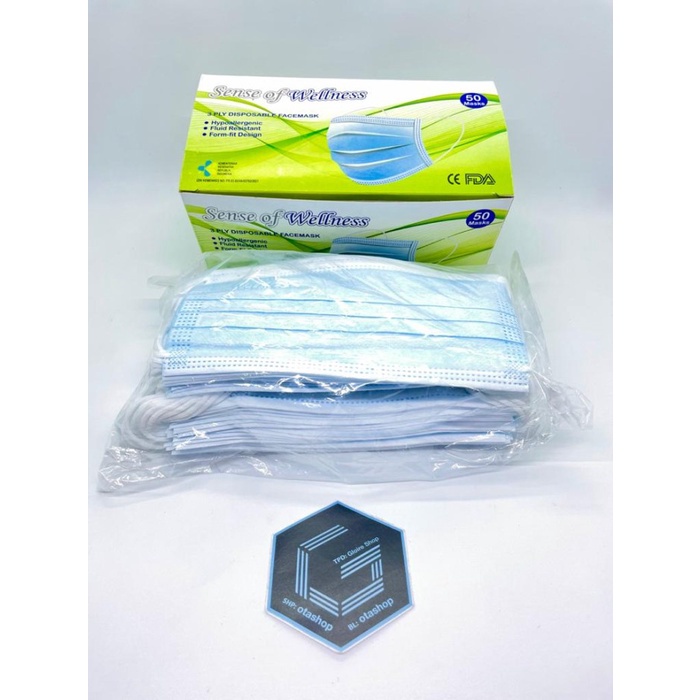 SOW Masker 3Ply Medis Bedah 3Ply Disposable Surgical Earloop Face Mask