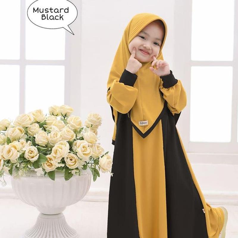 Oriba Gamis Kids Baju Muslim Anak Busana Muslimah Terbaru Termurah Kekinian Gamis Anak Set Jilbab Mo