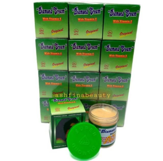 CREAM DIAMOD TUTUP EMBOS HIJAU [HARGA 1 PCS]