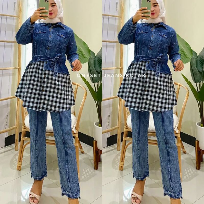 One set jeans wash kombi kotak