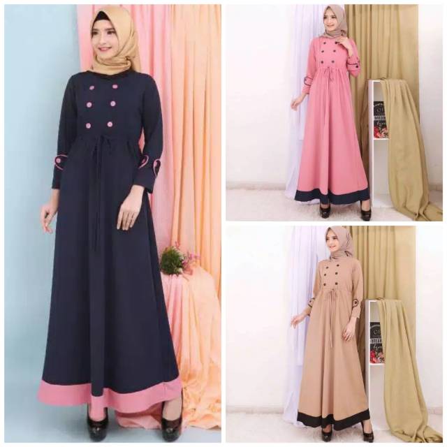 GAMIS CANTIK CLARISA FIT TO M Gamis Wanita Busana Muslim