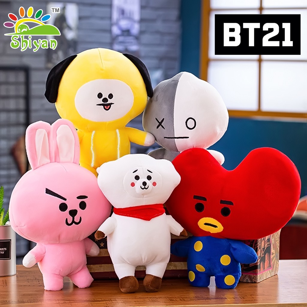 Shiyan gantungan boneka BT21 BTS mini doll dengan tempelan gurita | Shopee Indonesia