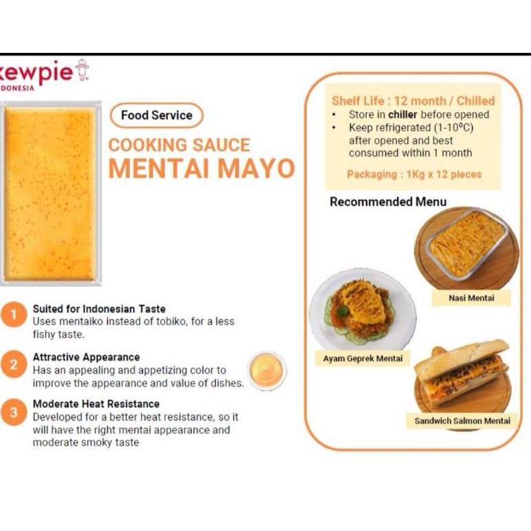 

Miliki Segera Kewpie Cooking Sauce Mentai Mayo 1kg - Saus Mentai D6G