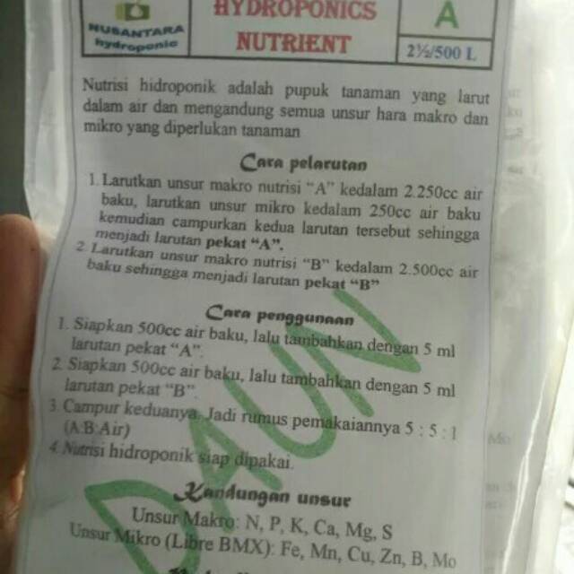 Pupuk nutrisi hidroponik