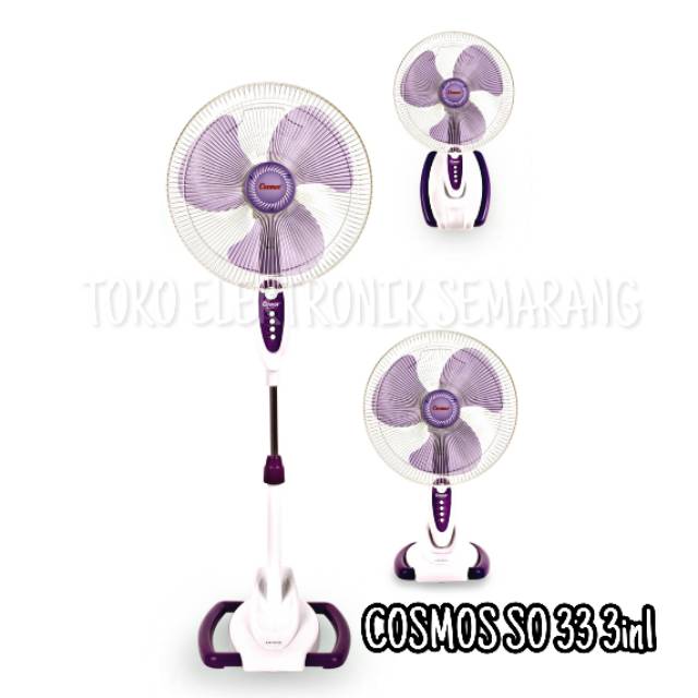 KIPAS ANGIN COSMOS 16 SO 88 kipas REMOT 3IN1 STAND BERDIRI DUDUK DINDING UKURAN 16 INC