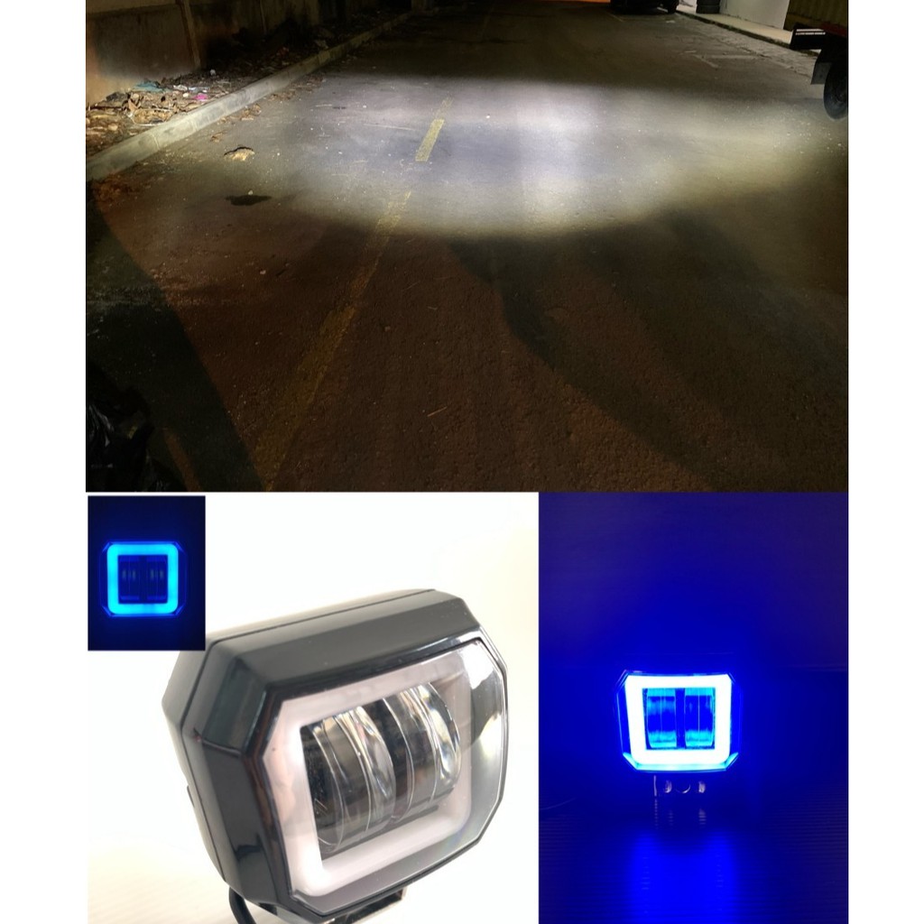 Lampu Tembak Sorot LED CWL 2 Mata Lensa 4D CREE Angel Eye Kotak Square