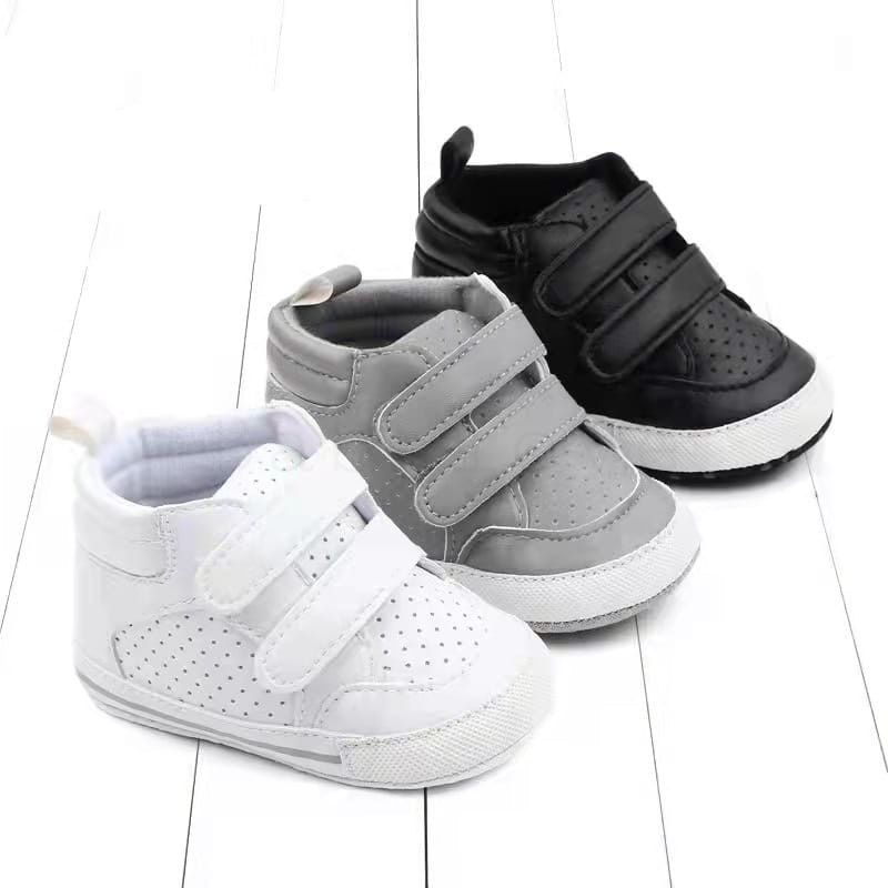 CHOCO - PW27B sepatu 0-18 bulan baby boy prewalker shoes import kets sneakers anak laki cowok polos 