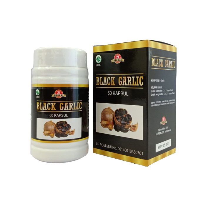 Kapsul Black Garlic HERBAL-21 Mengobati Kanker, Jantung dan Kolesterol