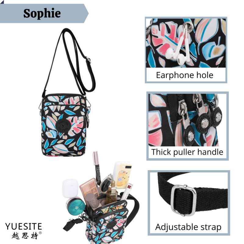 DOMPET POUCH TAS SELEMPANG YUESITE SOPHIE ORIGINAL IMPORT SLINGBAG CYUTEBAGS