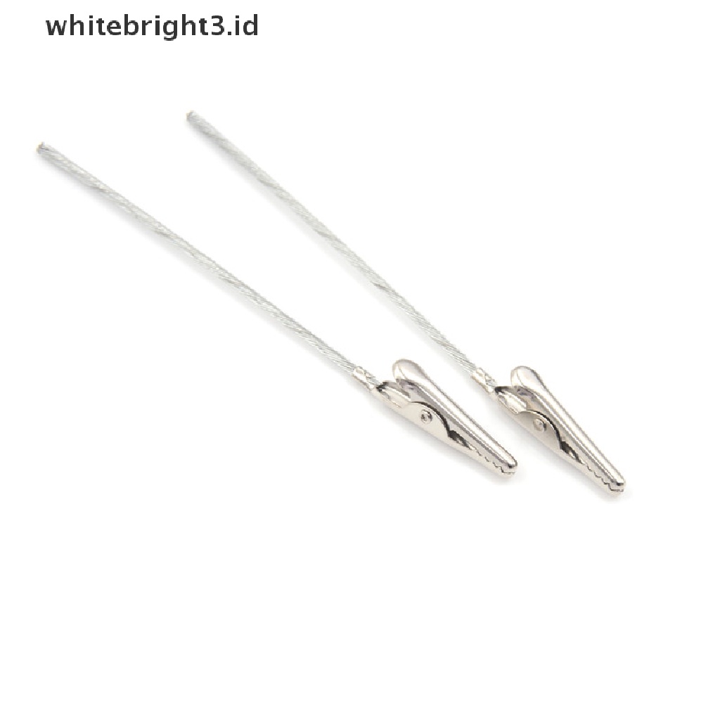 (whitebright3.id) 10pcs Klip Buaya Panjang 10cm Bahan Metal Untuk Tester Listrik