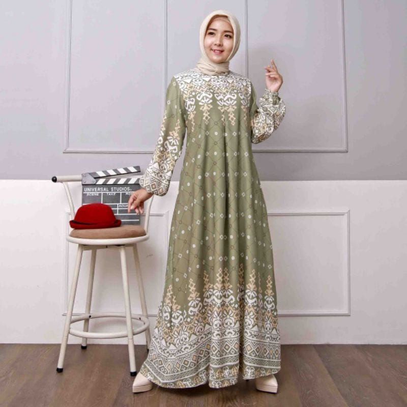 Gamis maxmara lux/Gamis jumbo/Motif songket
