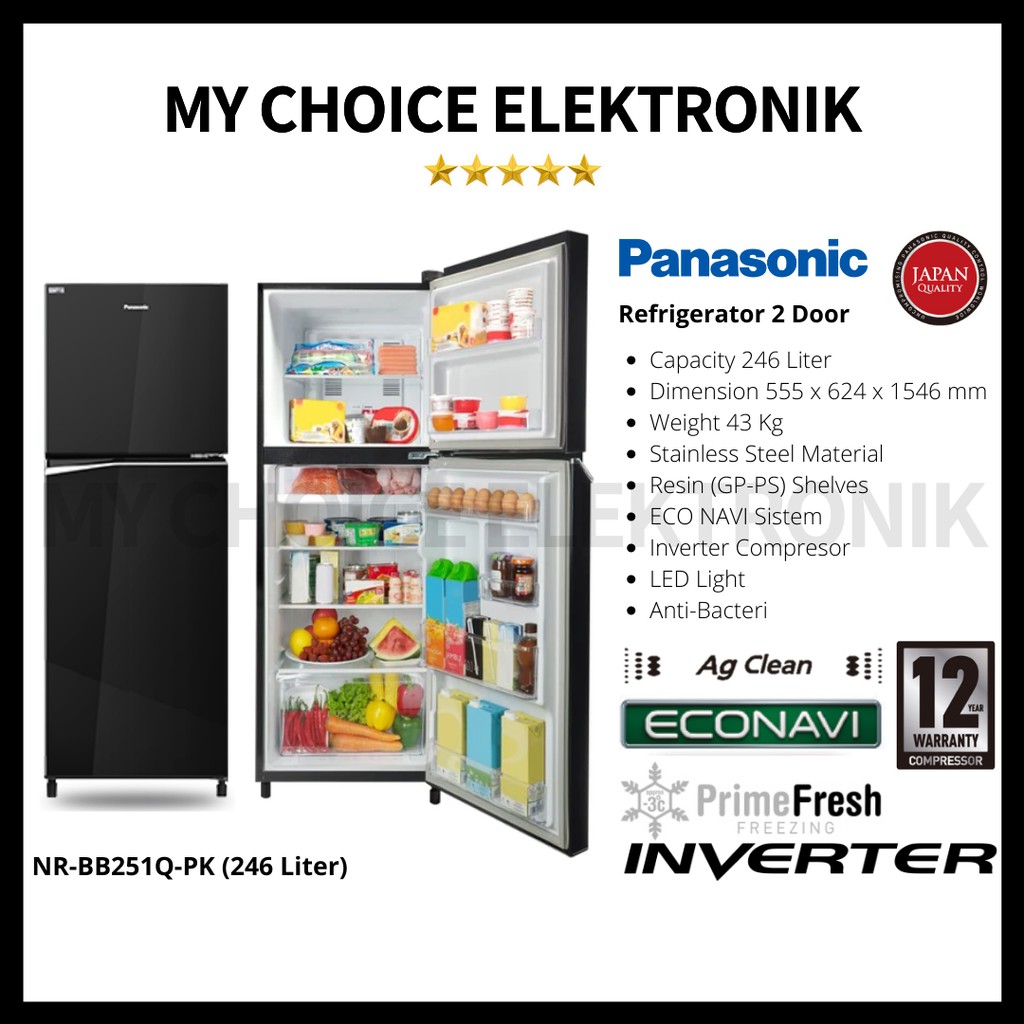 PANASONIC Kulkas NR-BB251QPK