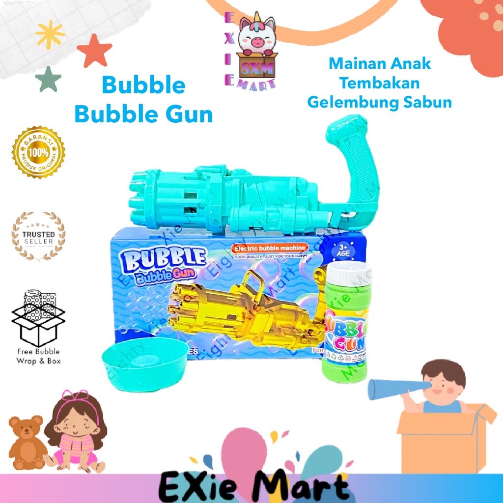 MAINAN ANAK BUBBLE GUN MODEL GATLING GUN [FU-1145] - TEMBAKAN GELEMBUNG SABUN ELEKTRIK - BUBBLE BUBB