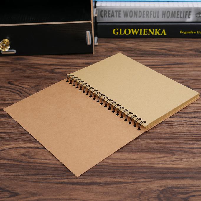 

Buku Sketchbook Kertas Kraft Paper | Memopad | Drawing Pad - Brown-white