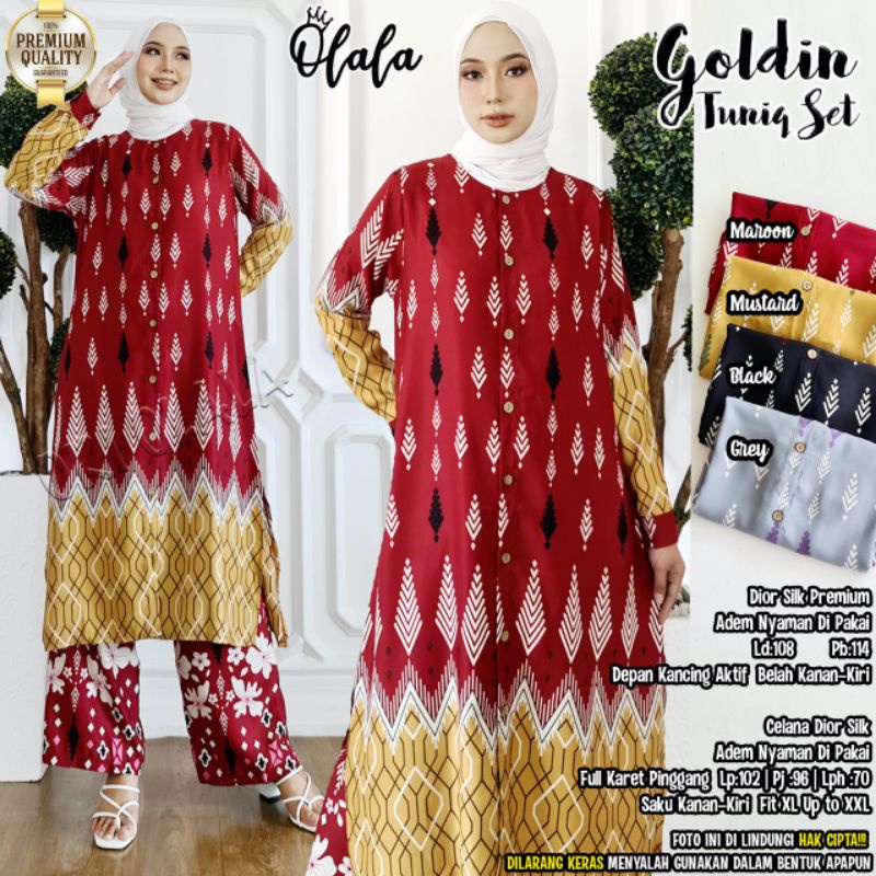 GOLDIN TUNIK SET / SETELAN WANITA MUSLIM