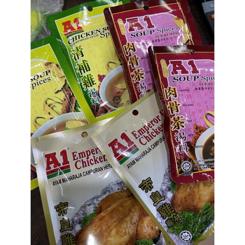 

A1 soup spices bumbu rempah emperor herbs chicken / bumbu sop daging / sup ayam