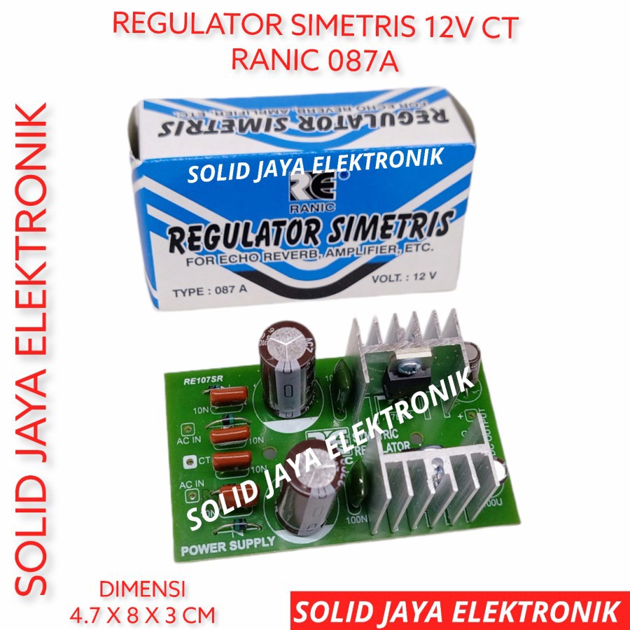 KIT REGULATOR SIMETRIS 12 VOLT CT PSU SIMETRIS 12V CT STRUM 12 V CT - BIRU - KIT RANIC