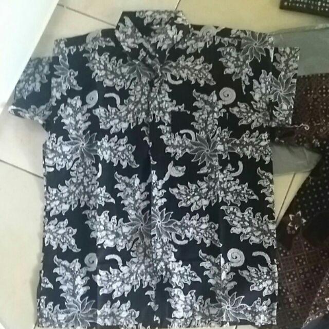 Bswart Batik Hrb026 Kenongo Hem Pendek Padi Pekalongan M L Xl Batik Pria Murah Modern Grosir