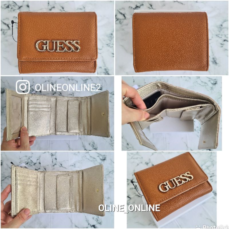 Dompet uptown trifold lipat tiga gs medium size wallet women with coin logo wallet