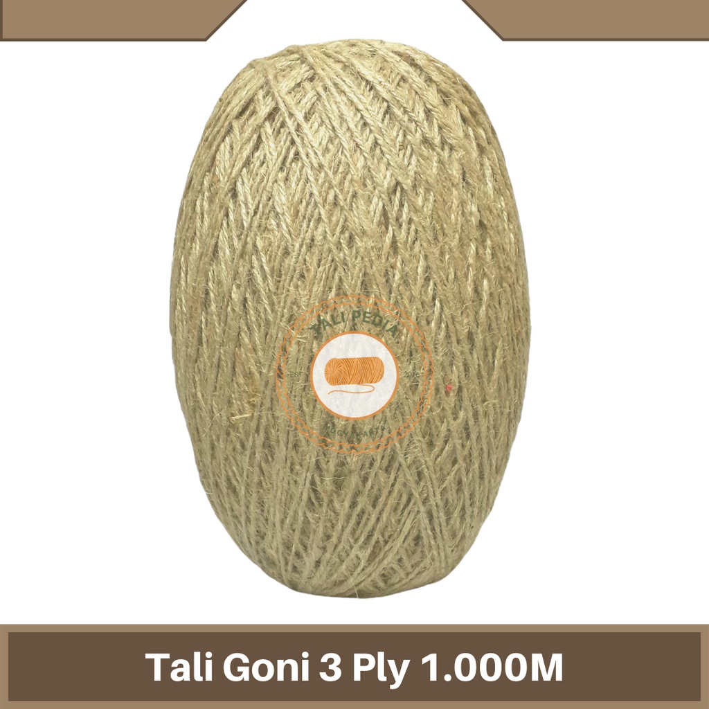 

Tali Goni Kecil 3 Ply - Tali Rami 3MM 1.000m Benang Hiasan Kerajinan