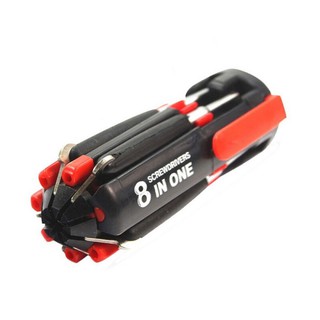 Obeng 8in1 + SENTER Lampu LED - Screwdriver Mini - Alat