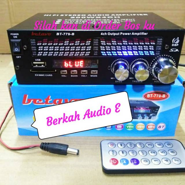 Ampli Mini Betavo Bt 779 bluetooth Ampli Mobil