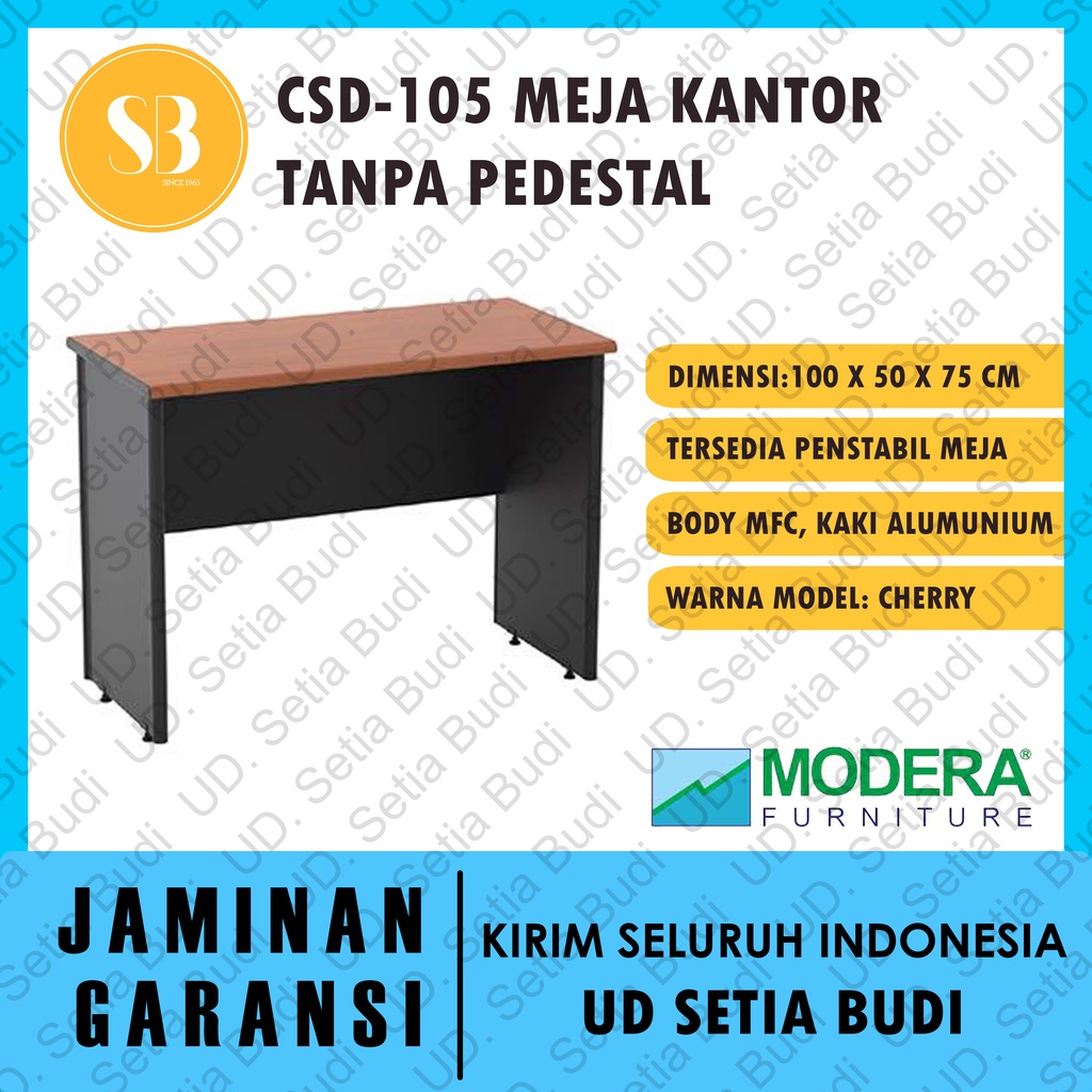 Meja Kantor Tanpa Pedestal Modera CSD 105 100x50x75 C-Class