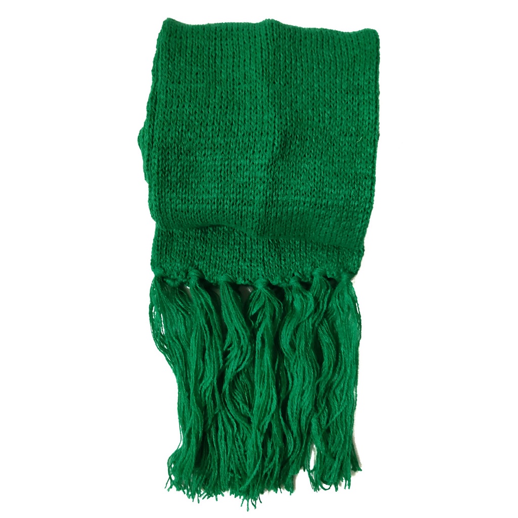 Syal polos rajut handmade dewasa scarf shawl SYAL-POLOS-NO 4 HIJAU