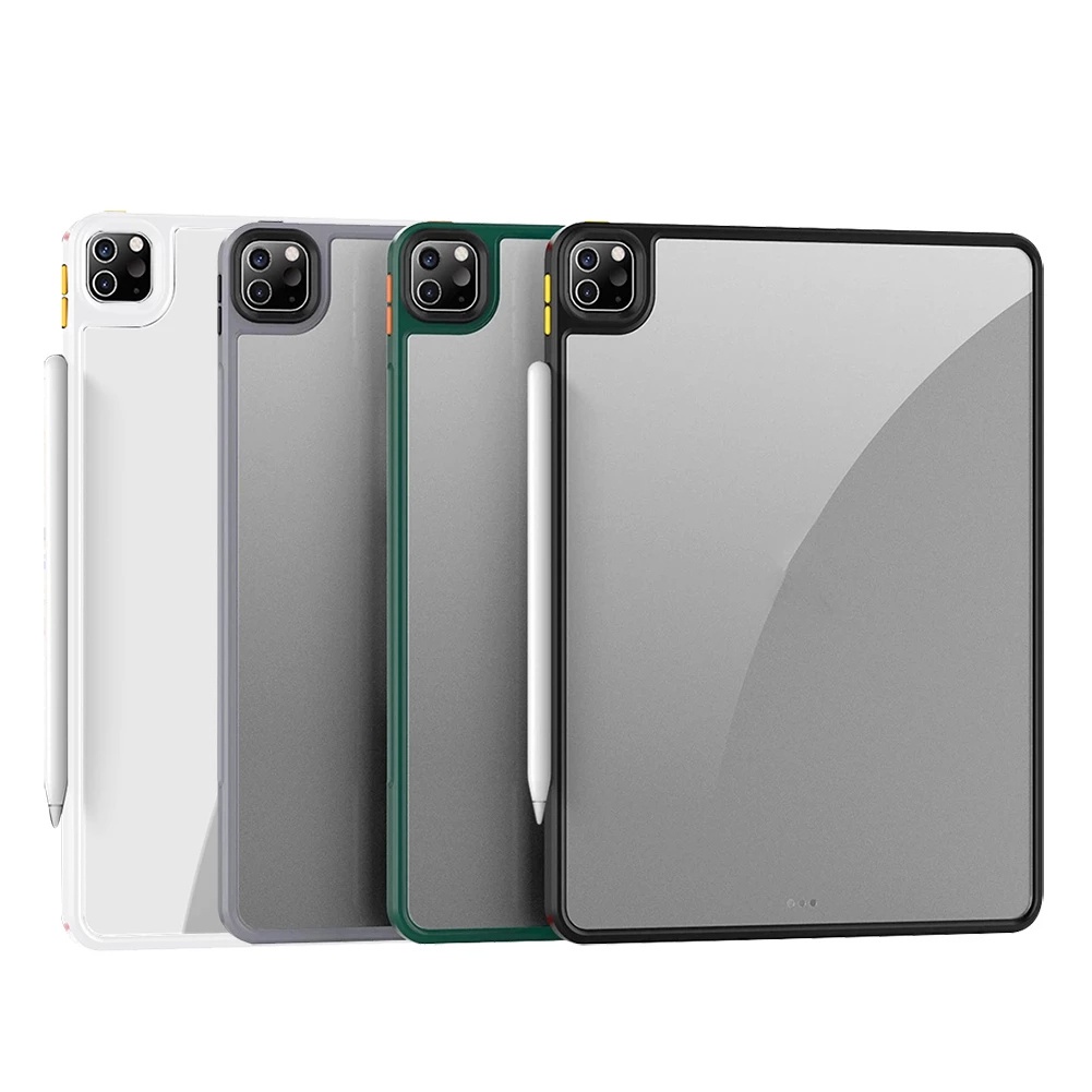 apple ipad pro 11 2021 3rd m1 pro 12 9 2020 11 2018 air 4 10 9 transparent slim pc tpu frame case sh