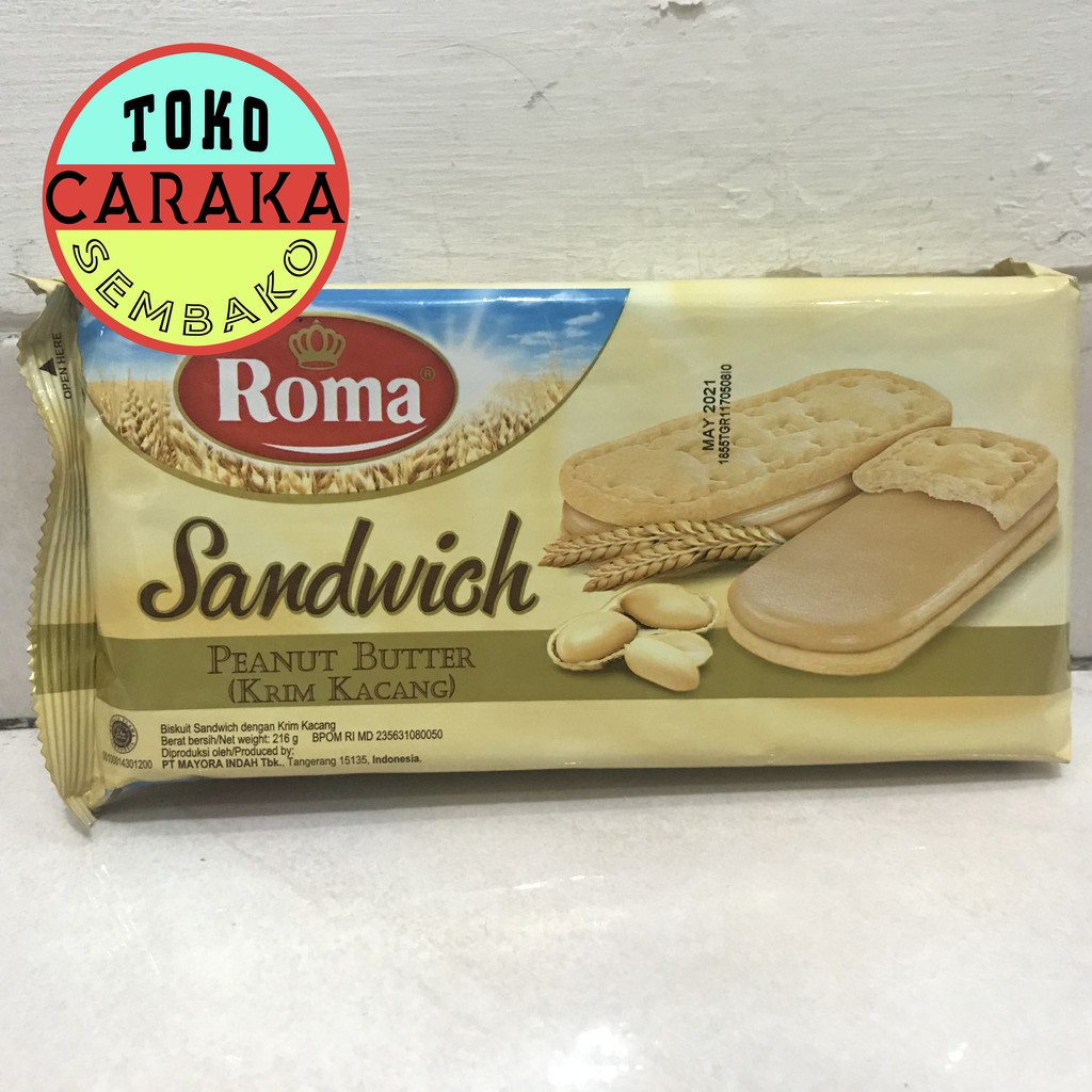 

Roma Sandwich Peanut Butter (Krim Kacang) 216g