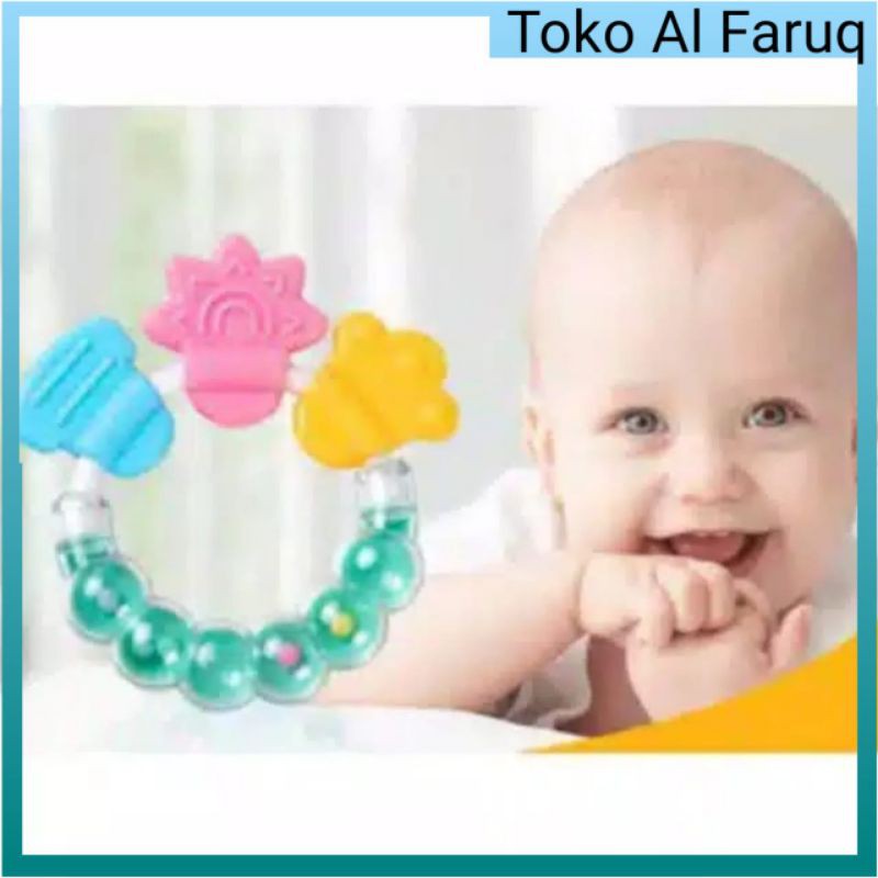 Teether Genggam Gemerincing / Mainan Rattle Genggam Gemerincing