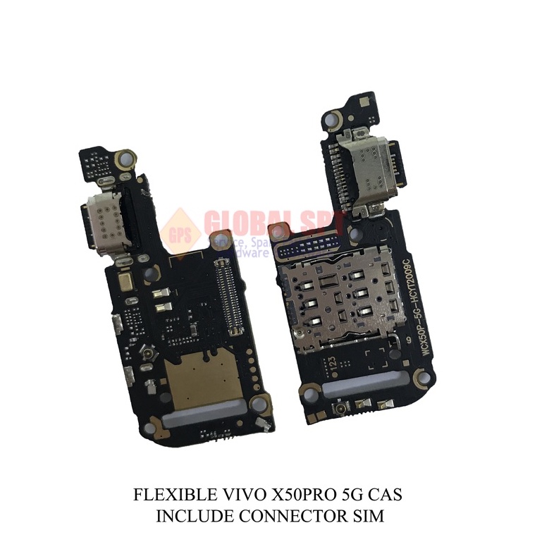 FLEXIBLE VIVO X50 PRO 5G CONNECTOR CHARGE INCLUDE SIM / KONEKTOR CAS VIVO X50 PRO 5G