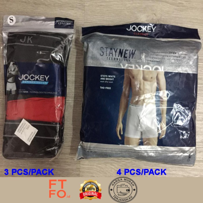 BOXER PRIA SIZE S M L XL XXL CELANA DALAM BOXER BRIEF UNDERWEAR JOCKEY - S isi 3
