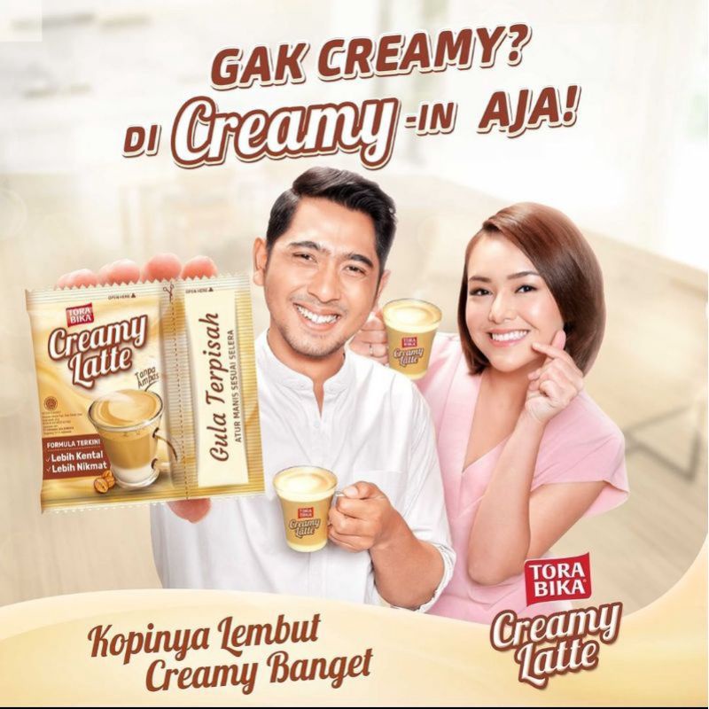 

Torabika creamy latte 1 renceng 10 sachet