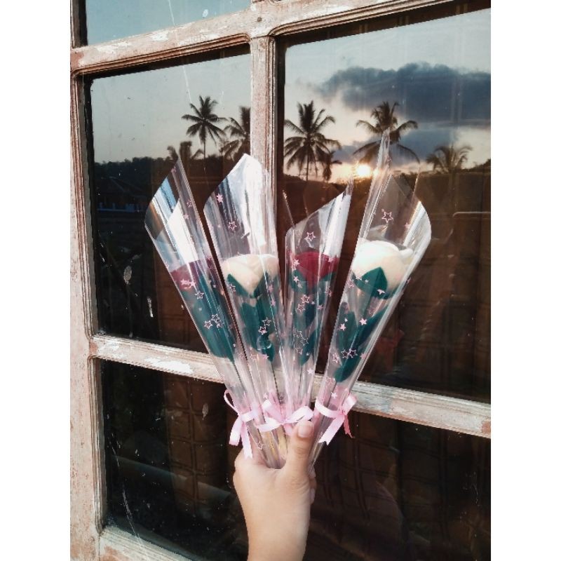 Buket bunga mawar flanel UMASAKURA