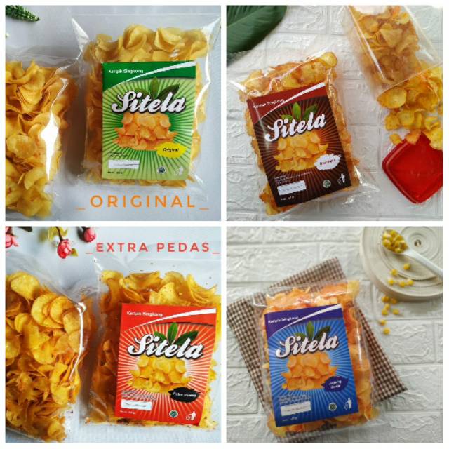 

KERIPIK SINGKONG SITELA . ADA RASA BALADO, EXTRA PEDAS, ORIGINAL, KEJU