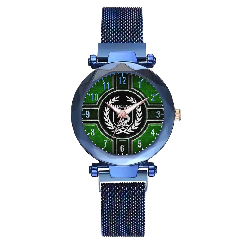 Jam Tangan Wanita Custom - Bonita PERSEBAYA MOTIF 7 Free Box &amp; Batre Cadangan