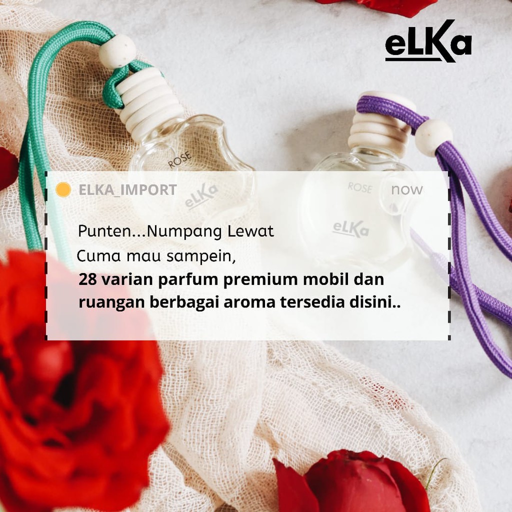 Parfum Mobil Mewah Premium Pewangi Ruangan Aromaterapi eLKa dengan Essential Oil