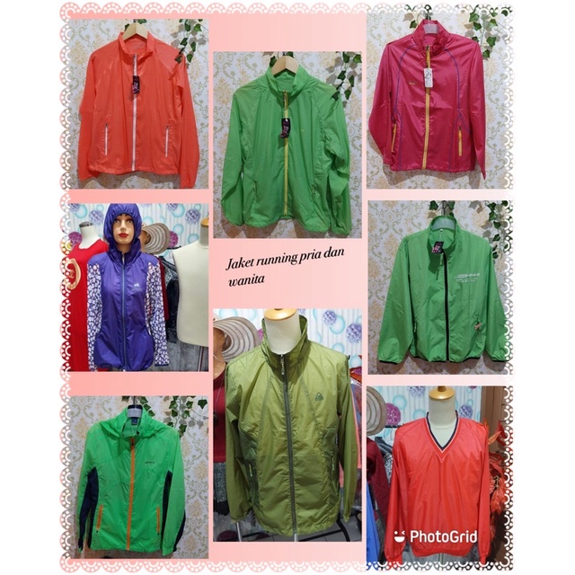 thrift jaket running jaket preloved pria dan wanita