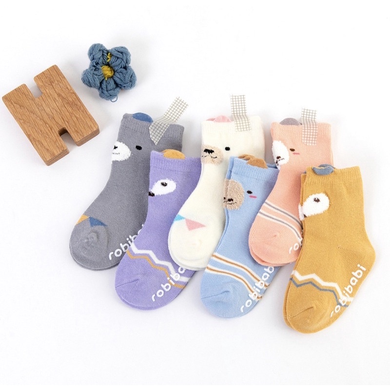 Kaos Kaki Bayi Import Antislip Model FOX or BEAR / Baby Cute Socks