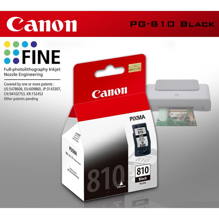 TINTA CARTRIDGE CANON 810 BLACK ORIGINAL - CATRIDGE CANON PG-810 HITAM