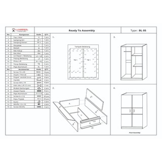 BABY LOCKER LUNAR BL05 LEMARI  PAKAIAN  ANAK  KAYU MINIMALIS 